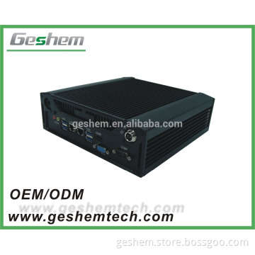 2 Ethernet Mini PC with dual harddisk type Fanless mini pc industrial computer